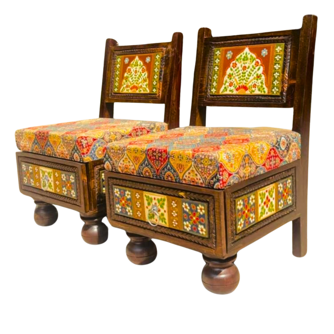 Swati Chair Set with Drawer with Coffee Table H.F