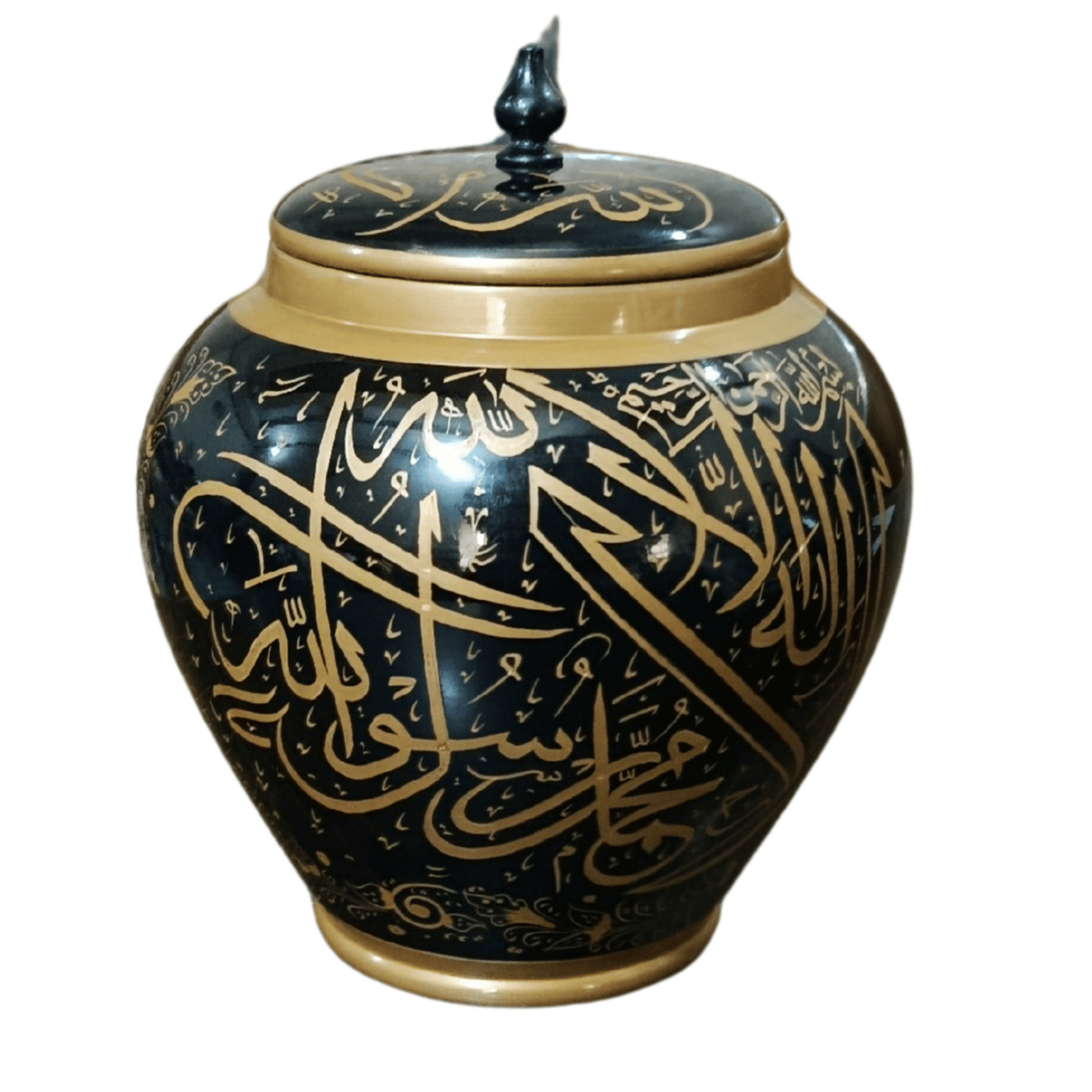 BLACK 6 INCES CNDY JAR ISLAMIC ART