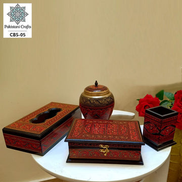 Package Of Handicrafts Wooden Combo Deal Red Lacquer Art  H.D