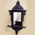 Chocolate Brown Mirror Frame Jharoka