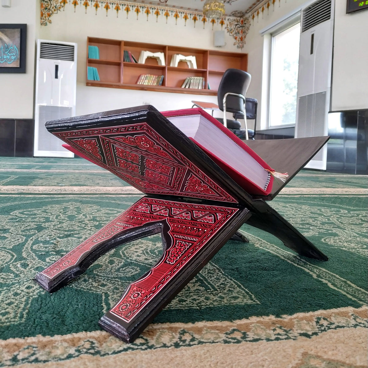Handmade Wooden Quran Rahel with Lacquer Art 