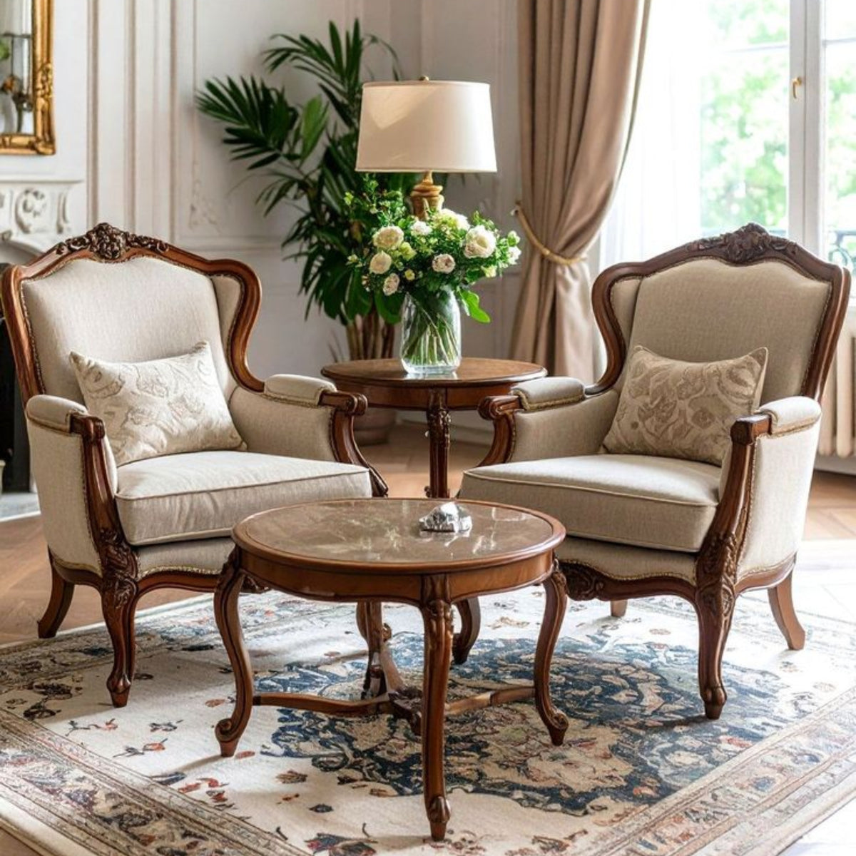 Royal Class Coffee Chair Set with Table