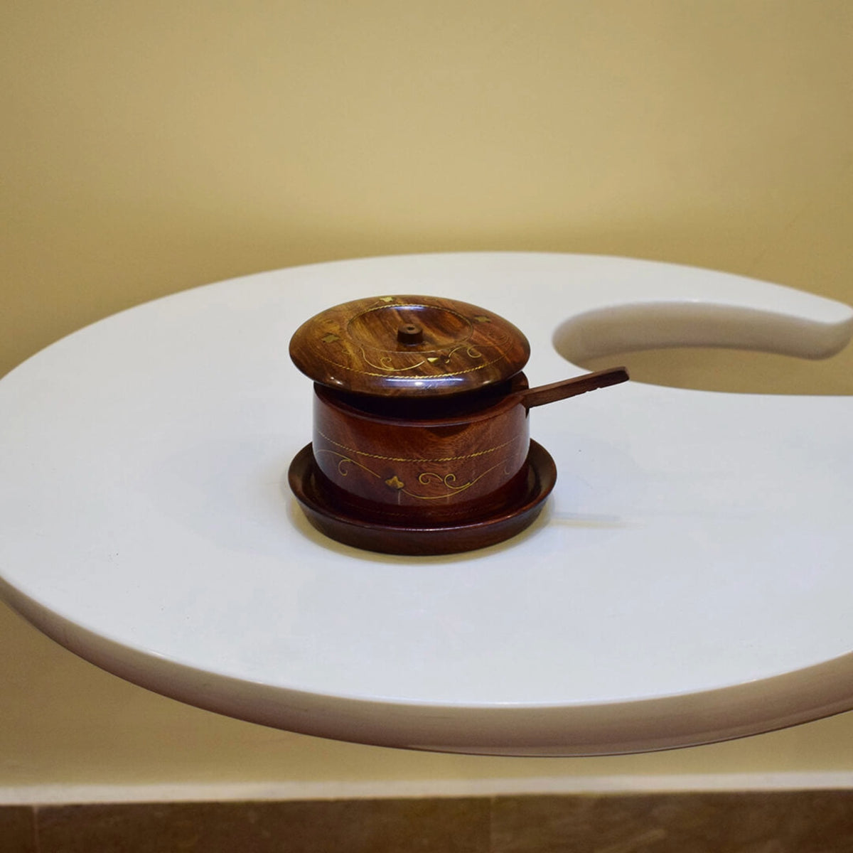 Sugar Pot with BrassWork