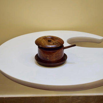 Sugar Pot with BrassWork