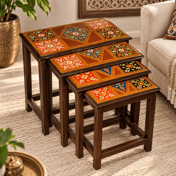 Antique Swati Style Nesting Table