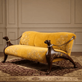 Luxury handcrafted designer floral sofa with artistic wooden frame by AB Homes Pakistan  
