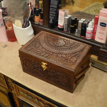 Hand Crafted Jewelry Organizer With Carving Art JB-20 H.D