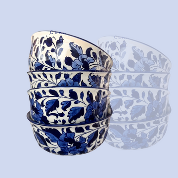 Handmade Blue Pottery Serving Bowl Standard H.D