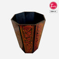 Wooden Dustbin With Man Crafted Naqashi Art DBN-01 - Trendy Pakistan