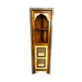 Handmade Wooden Corner Almari with Hand-Painted