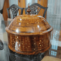 Wooden Hotpot with Brass Work