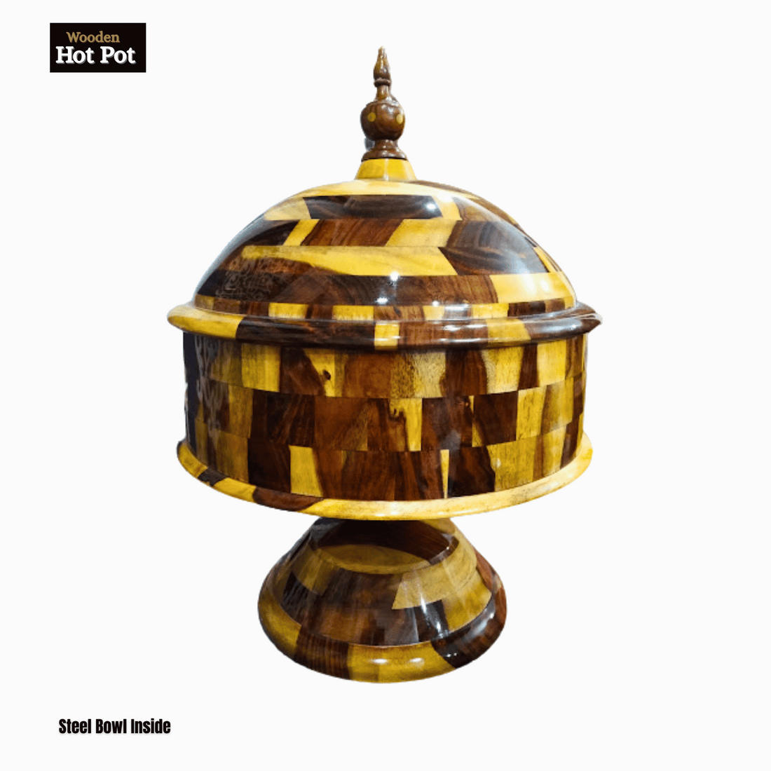 Wooden Hotpot with Steel Bowl