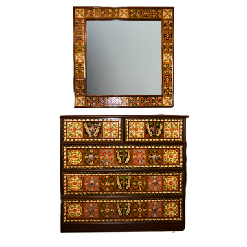 Wooden Consol Hand Made Turkish Style 5 drawer H.D