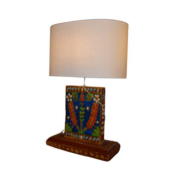 Turkish Style Wooden Side Table Lamp Handmade With Lacquer Work H.F