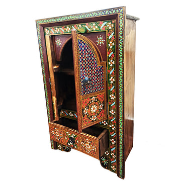 Hand Crafted Wooden Chester Double Door With Drawers Swati Furiture H.F