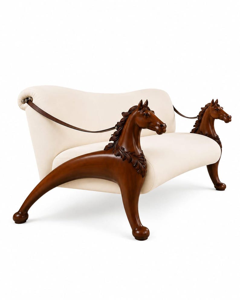 Hand carved Horse Sofa Set 5 Seater
