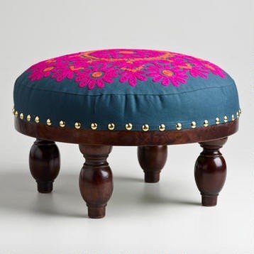 Handcrafted Swati Antique Ottoman Stool by ABHomes Pakistan