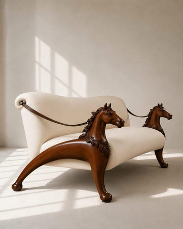 Hand carved Horse Sofa Set 5 Seater