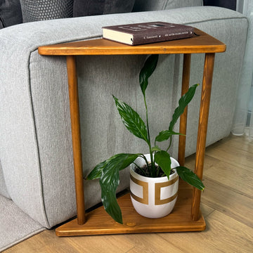 Triangular Side Coffee Table, Corner End Table, Minimalist Sofa Table H.F