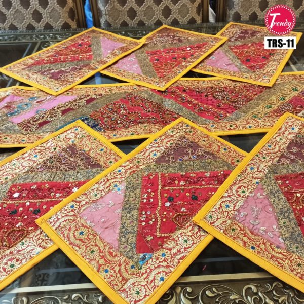 Sindhi Art Hand Embroidery Runner Set