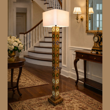 Turkish Style Wooden Lobby Lamp – Handmade with Lacquer Work